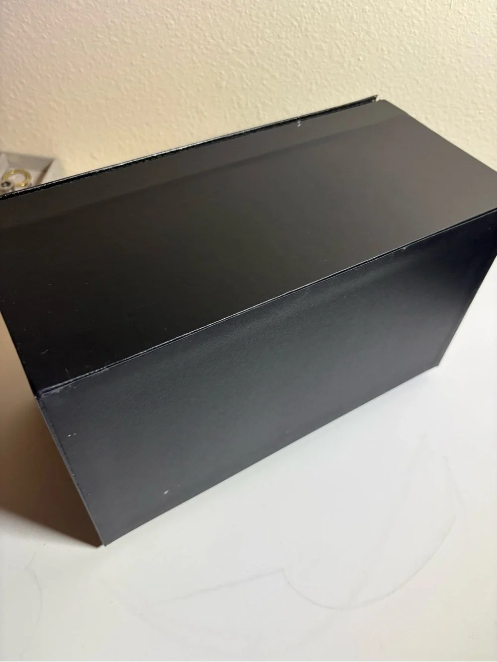 Black Jewelry Organizer Box with Glass Top and Drawer